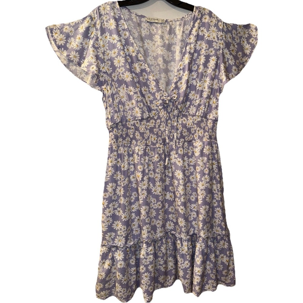 Babydoll Dress Coquette Lilac Daisies Flirty Cottagecore Hippie Jr Women's XXL - Picture 1 of 7